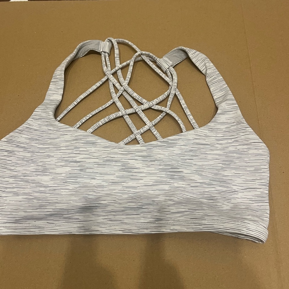 Lululemon Athletica Gray Strappy Sports Bra